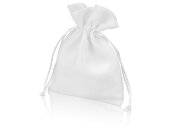 Мешочек подарочный, искусственный лен, средний, белый Мешочек подарочный, искусственный лен, средний, белый