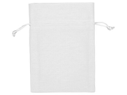 Мешочек подарочный, искусственный лен, средний, белый Мешочек подарочный, искусственный лен, средний, белый