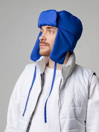 Шапка-ушанка Shelter, ярко-синяя Шапка-ушанка Shelter, ярко-синяя