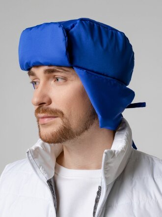 Шапка-ушанка Shelter, ярко-синяя Шапка-ушанка Shelter, ярко-синяя