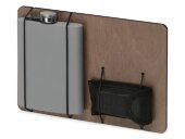 Подарочный набор Путешественник с флягой и мультитулом, светло-серый Подарочный набор Путешественник с флягой и мультитулом, светло-серый