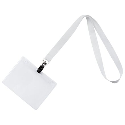 Лента для бейджа Neckband, белая Лента для бейджа Neckband, белая