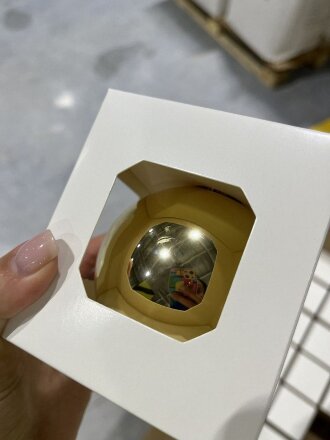 Оформительский шар Finery, 8 см, глянцевый золотистый Оформительский шар Finery, 8 см, глянцевый золотистый