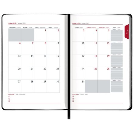 Ежедневник Faro, датированный, черный Ежедневник Faro, датированный, черный