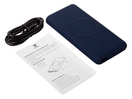 Внешний беспроводной аккумулятор c QC/PD Reload, 10000 mAh, темно-синий Внешний беспроводной аккумулятор c QC/PD Reload, 10000 mAh, темно-синий