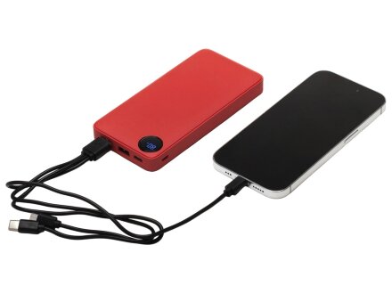 Внешний аккумулятор с дисплеем Mild, 10 000 mAh, красный Внешний аккумулятор с дисплеем Mild, 10 000 mAh, красный