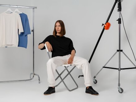 Футболка оверсайз Vozduh 2.0, черная Футболка оверсайз Vozduh 2.0, черная