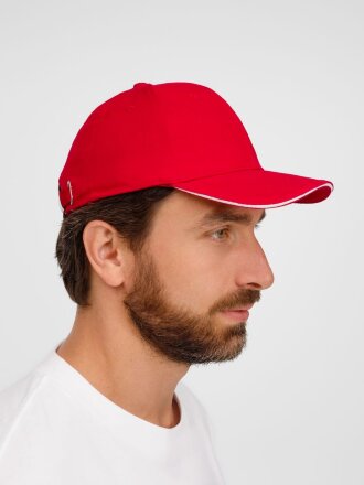 Бейсболка Buffalo, красная с белым Бейсболка Buffalo, красная с белым