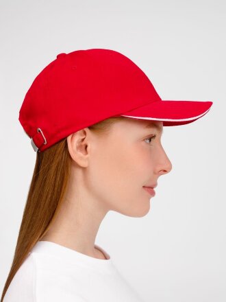 Бейсболка Buffalo, красная с белым Бейсболка Buffalo, красная с белым