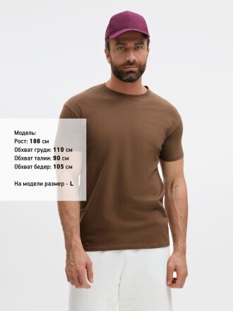 Футболка Imperial 190, коричневая Футболка Imperial 190, коричневая