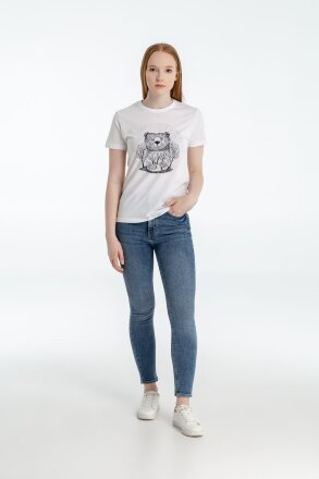 Футболка женская Bear, белая Футболка женская Bear, белая