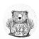 Футболка женская Bear, белая