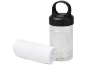 Охлаждающее полотенце Remy в ПЭТ-контейнере, белый Охлаждающее полотенце Remy в ПЭТ-контейнере, белый