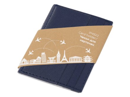 Чехол для карточек и купюр Weekend из ПВХ, темно-синий Чехол для карточек и купюр Weekend из ПВХ, темно-синий