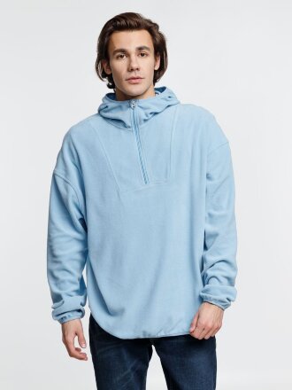 Анорак флисовый унисекс Fliska, голубой Анорак флисовый унисекс Fliska, голубой