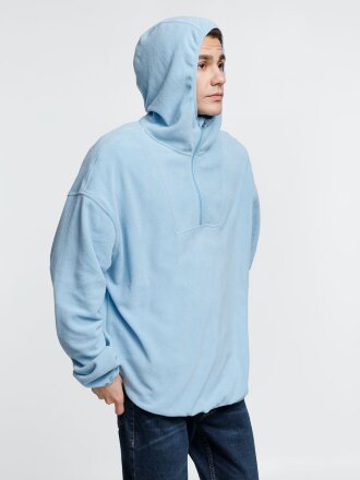 Анорак флисовый унисекс Fliska, голубой Анорак флисовый унисекс Fliska, голубой