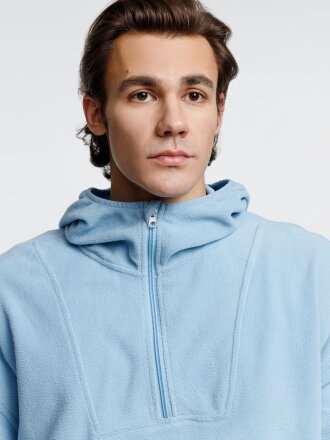 Анорак флисовый унисекс Fliska, голубой Анорак флисовый унисекс Fliska, голубой