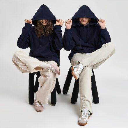 Худи релакс унисекс ADVENTURE, темно-синий, размер 3XL/4XL