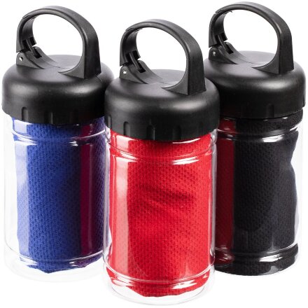 Охлаждающее полотенце Frio Mio в бутылке, красное Охлаждающее полотенце Frio Mio в бутылке, красное