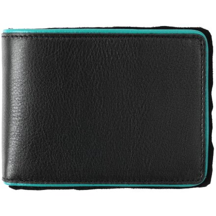 Кошелек Partinico, черный с бирюзовым Кошелек Partinico, черный с бирюзовым
