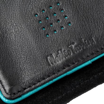 Кошелек Partinico, черный с бирюзовым Кошелек Partinico, черный с бирюзовым
