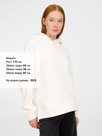 Худи оверсайз унисекс Tolla, молочное Худи оверсайз унисекс Tolla, молочное
