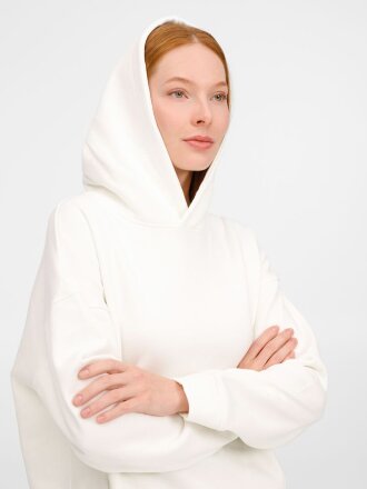 Худи оверсайз унисекс Tolla, молочное Худи оверсайз унисекс Tolla, молочное