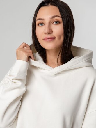 Худи оверсайз унисекс Tolla, молочное Худи оверсайз унисекс Tolla, молочное