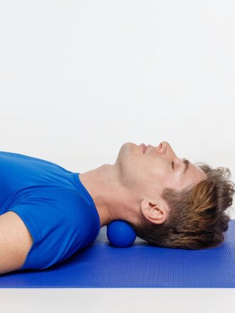 Массажный мяч двойной для MФР Relaxify, синий Массажный мяч двойной для MФР Relaxify, синий