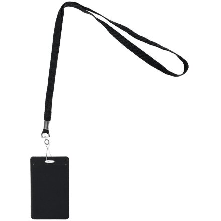 Лента с карабином Colorplan, черная Лента с карабином Colorplan, черная