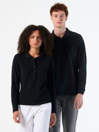 Рубашка поло мужская с длинным рукавом Winter II 210 бежевая Рубашка поло мужская с длинным рукавом Winter II 210 бежевая