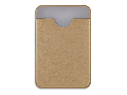 Чехол-картхолдер Favor на клеевой основе на телефон для пластиковых карт и и карт доступа, бежевый
