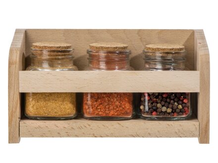 Набор Delicio из трех специй в подставке из бука Набор Delicio из трех специй в подставке из бука