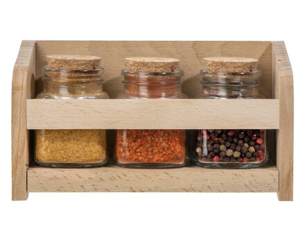 Набор Delicio из трех специй в подставке из бука Набор Delicio из трех специй в подставке из бука