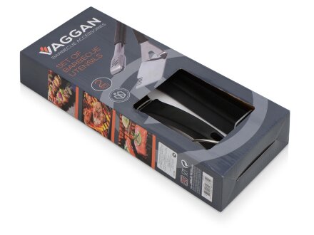 Набор аксессуаров для барбекю из двух предметов Grill, серебристый/черный Набор аксессуаров для барбекю из двух предметов Grill, серебристый/черный