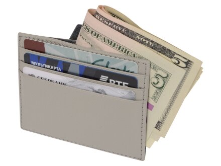 Чехол для карточек и купюр Weekend из ПВХ, серый Чехол для карточек и купюр Weekend из ПВХ, серый