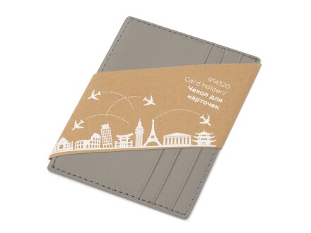 Чехол для карточек и купюр Weekend из ПВХ, серый Чехол для карточек и купюр Weekend из ПВХ, серый