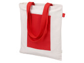 Сумка для покупокTopiс из переработанных материалов с наружным цветным карманом, красный