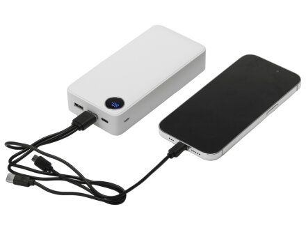 Внешний аккумулятор Mild Pro c быстрой зарядкой QC/PD, 20 000 mAh, белый Внешний аккумулятор Mild Pro c быстрой зарядкой QC/PD, 20 000 mAh, белый