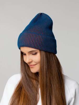 Шапка Nobilis, бирюзовая с терракотовым Шапка Nobilis, бирюзовая с терракотовым