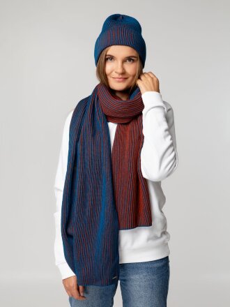 Шапка Nobilis, бирюзовая с терракотовым Шапка Nobilis, бирюзовая с терракотовым