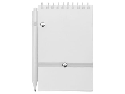 Антибактериальный набор с блокнотом и стаканом Safe work, белый Антибактериальный набор с блокнотом и стаканом Safe work, белый