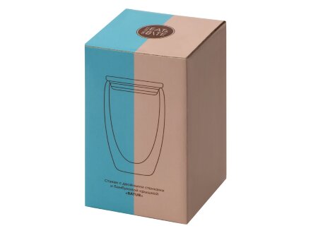 Стакан Batur с двойными стенками и бамбуковой крышкой, 450 мл Стакан Batur с двойными стенками и бамбуковой крышкой, 450 мл