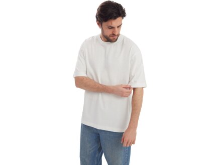 Футболка Kyoto из джерси 180 г/м2 с пич отделкой, унисекс, молочный