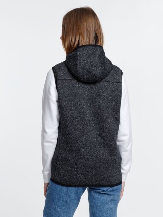 Жилет с капюшоном унисекс Gotland, черный Жилет с капюшоном унисекс Gotland, черный