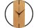 Деревянные часы с металлическим ободом, диаметр 30 см, Time Wheel, натуральный/черный