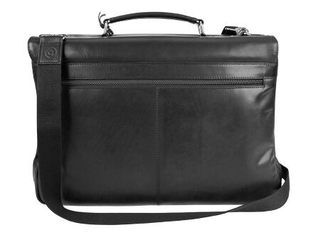 Портфель BUGATTI Romano 15'', чёрный, натуральная воловья кожа, 43х13х32 см Портфель BUGATTI Romano 15'', чёрный, натуральная воловья кожа, 43х13х32 см