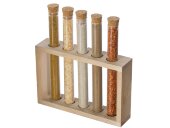 Набор Delish из пяти специй в подставке из бука Набор Delish из пяти специй в подставке из бука