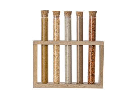 Набор Delish из пяти специй в подставке из бука Набор Delish из пяти специй в подставке из бука