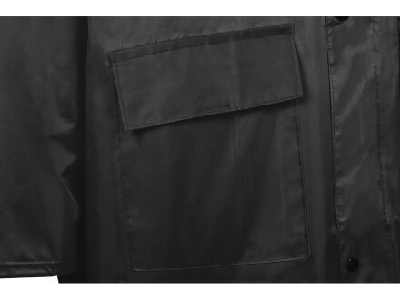 Длинный дождевик Lanai из полиэстера со светоотражающей тесьмой, черный